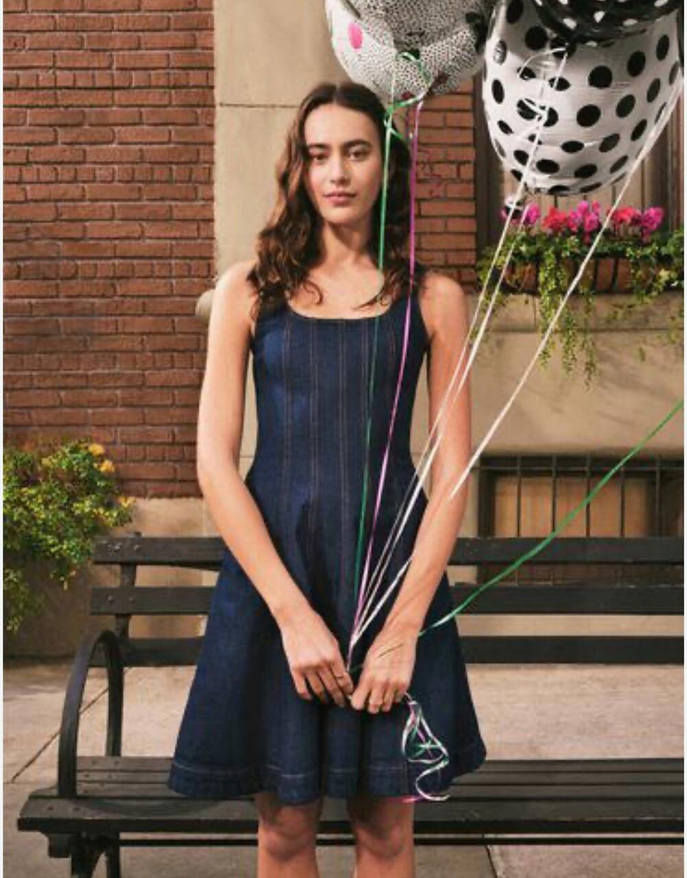 Kate Spade x Target Womenβs Denim Seamed Mini Dress NWT Dark Blue Size 10